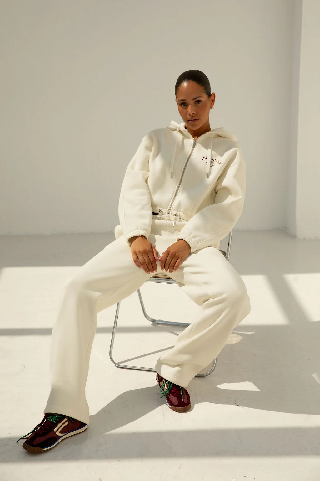 Maya Zip Through Hoodie | Cream - Image 4