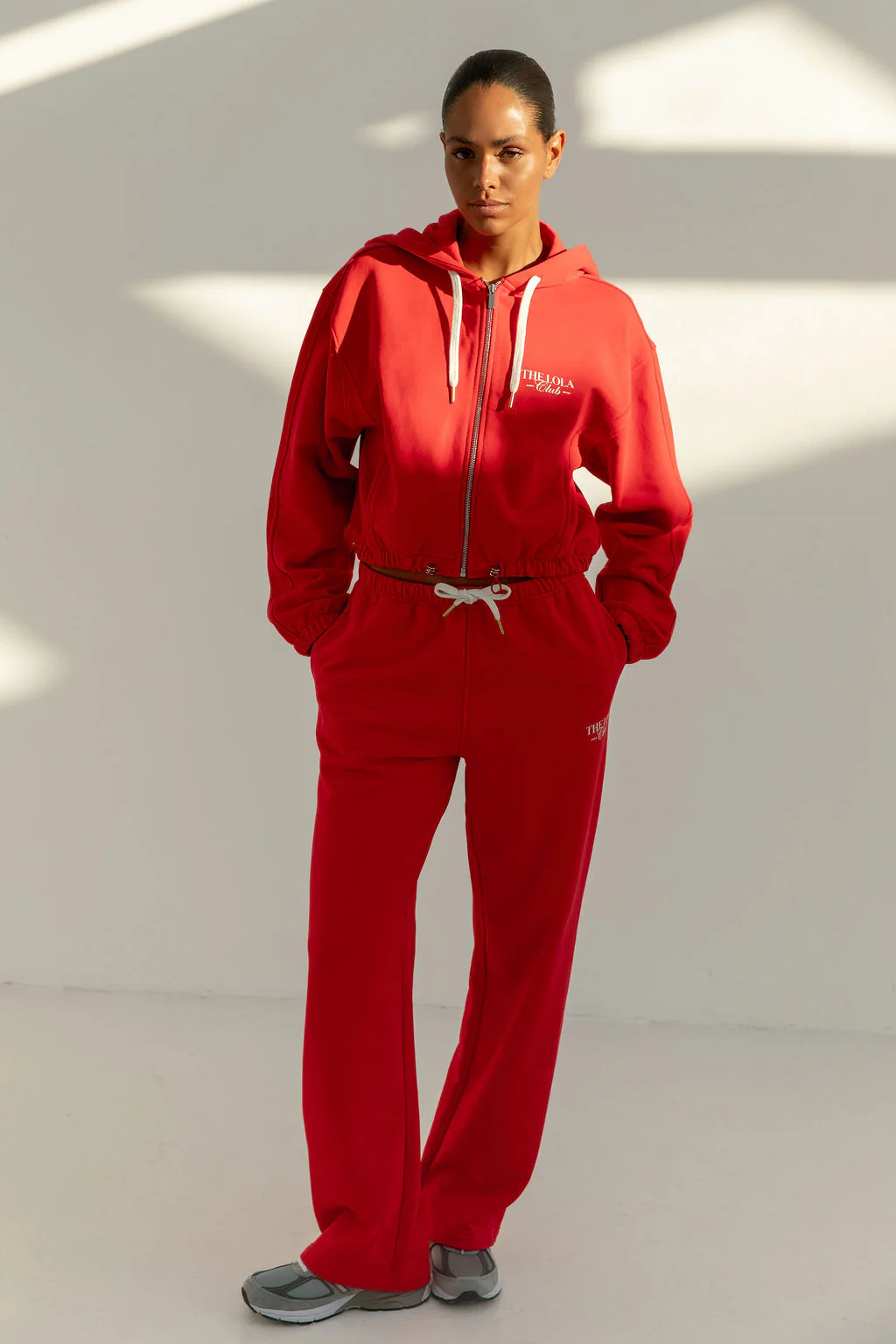 Ruby Zip Through Hoodie | Red - Image 2